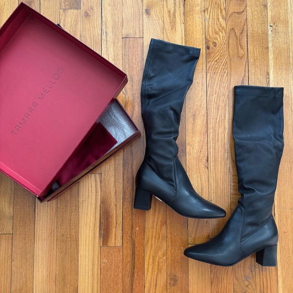 Tamara Mellon Helmut Over the Knee Napa Leather Boots 35 - Picture 1 of 10